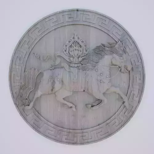 buddhist wind horse cnc model 