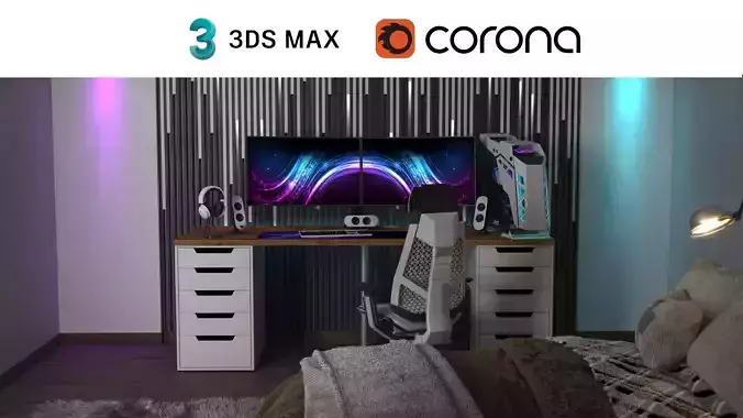 Gaming room 3D model