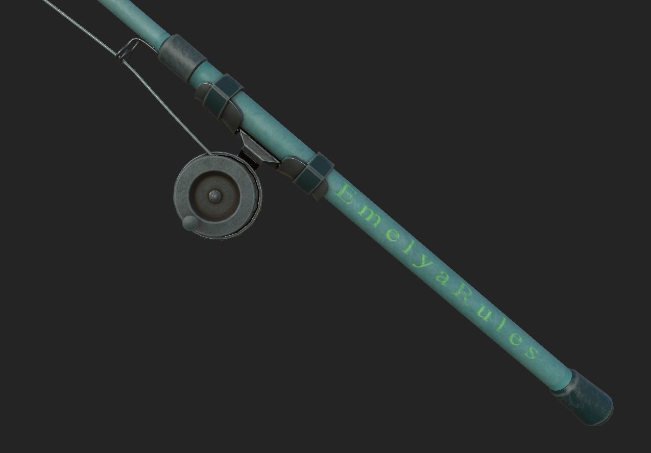 fishing rod Free low-poly 3D model_2