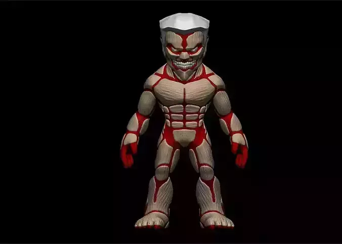 chibi cartoon attack on titans rough armored titan reiner