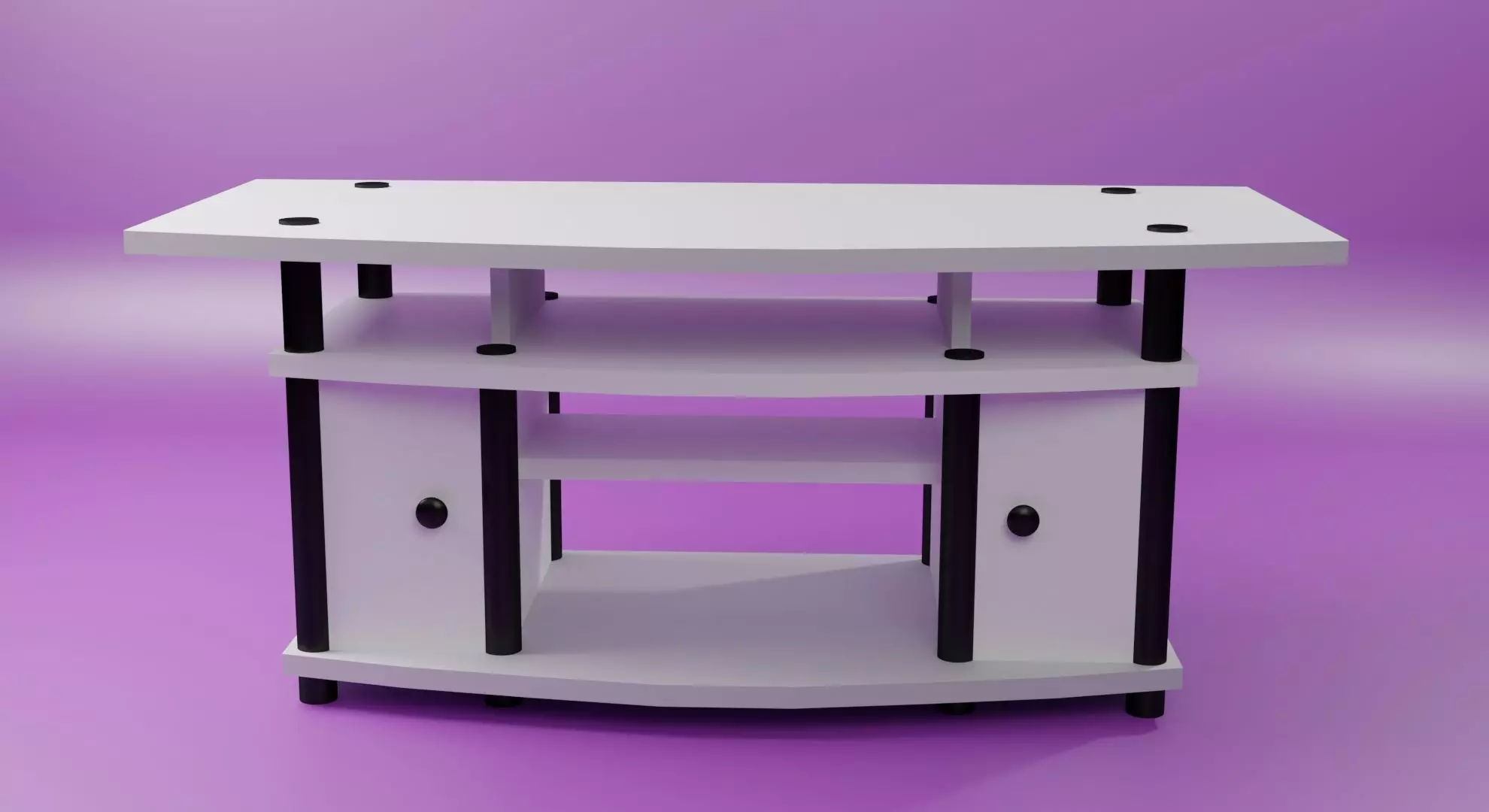SIMPLE TV RACK Low-poly 3D model