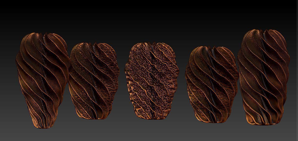 Decorative vases 3D print model_3