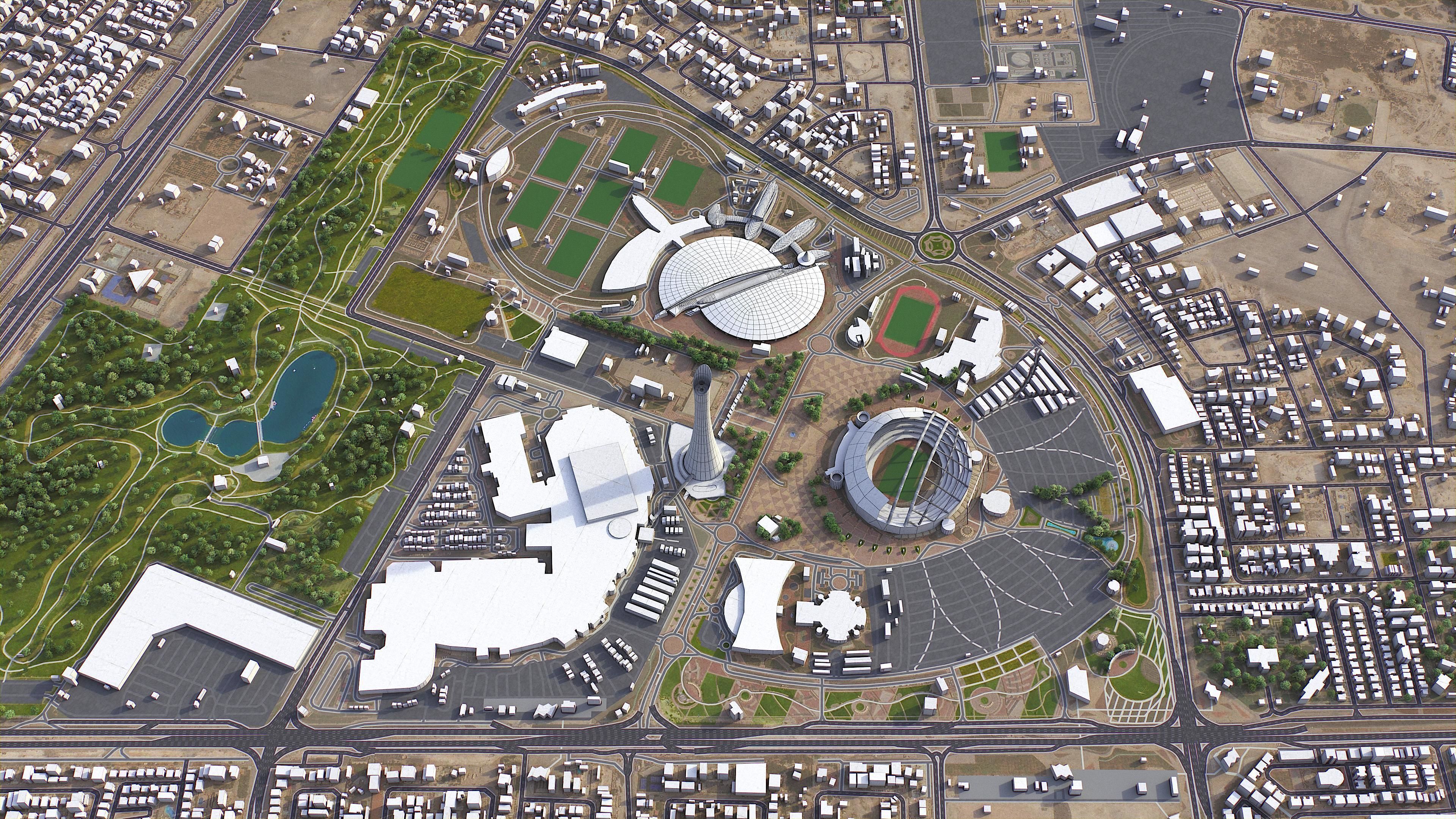 Qatar Low-poly 3D model_17