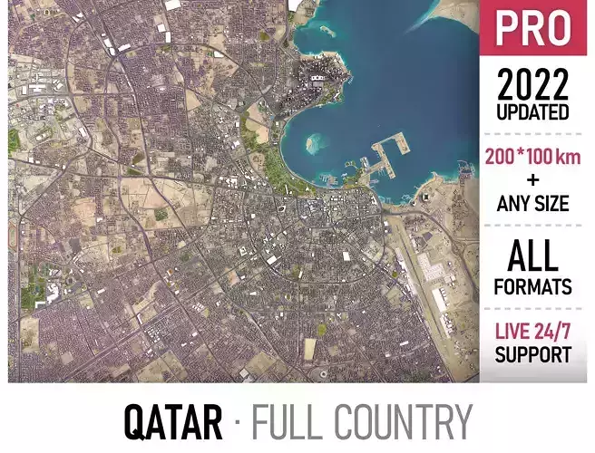 Qatar Low-poly 3D model