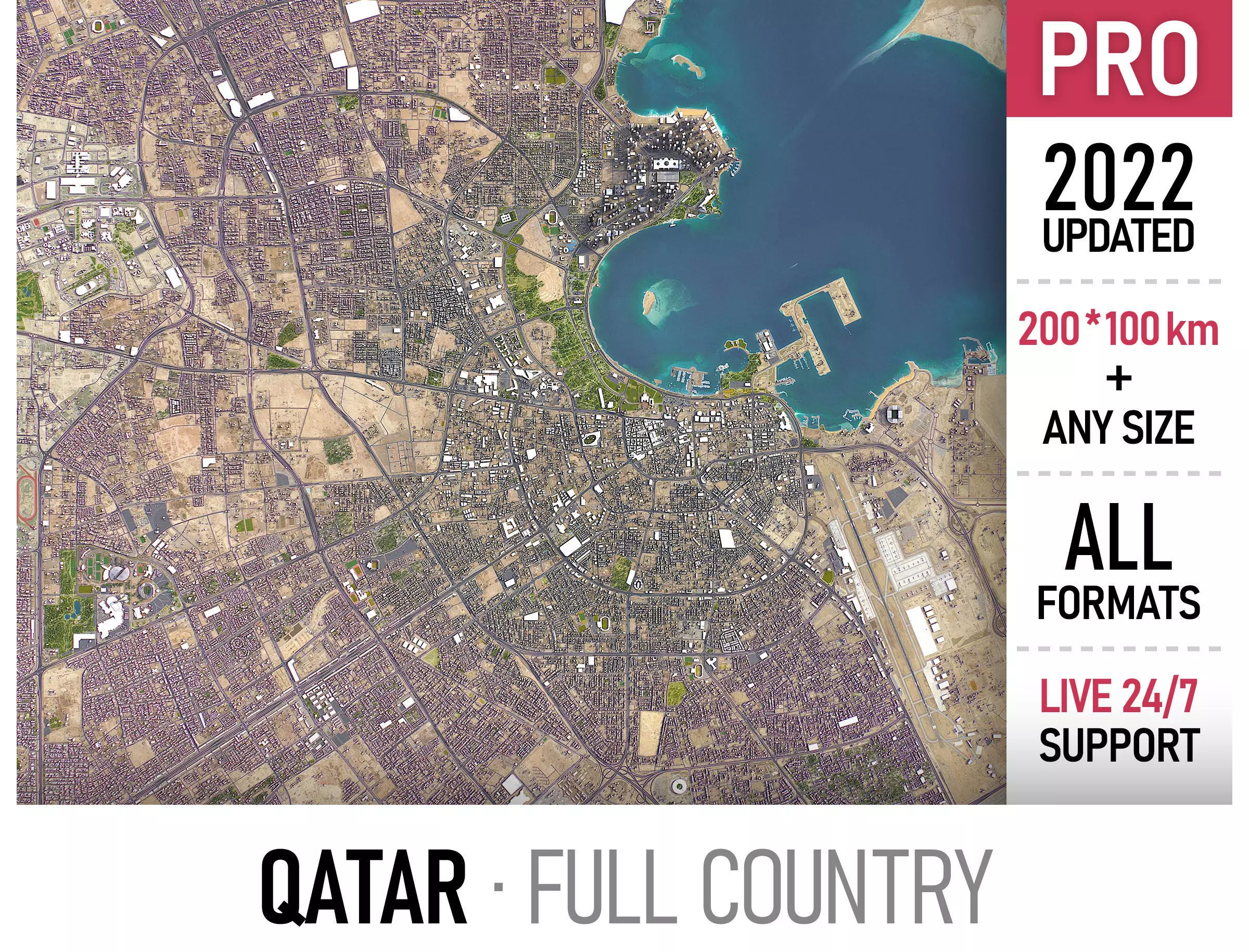 Qatar Low-poly 3D model_0