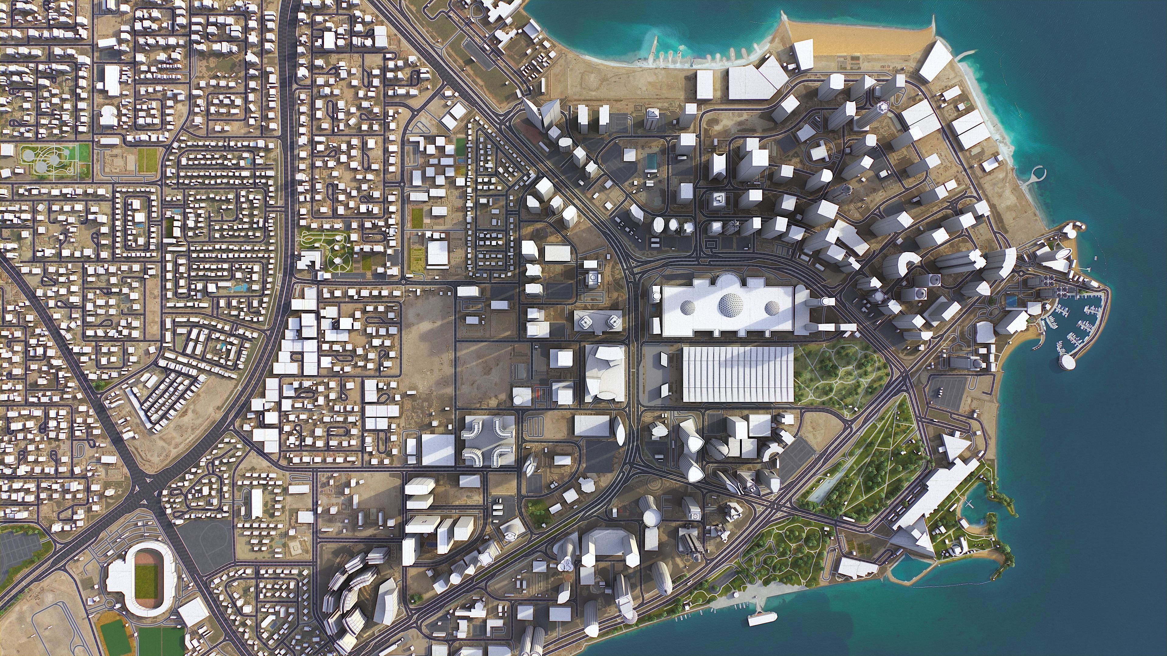 Qatar Low-poly 3D model_8