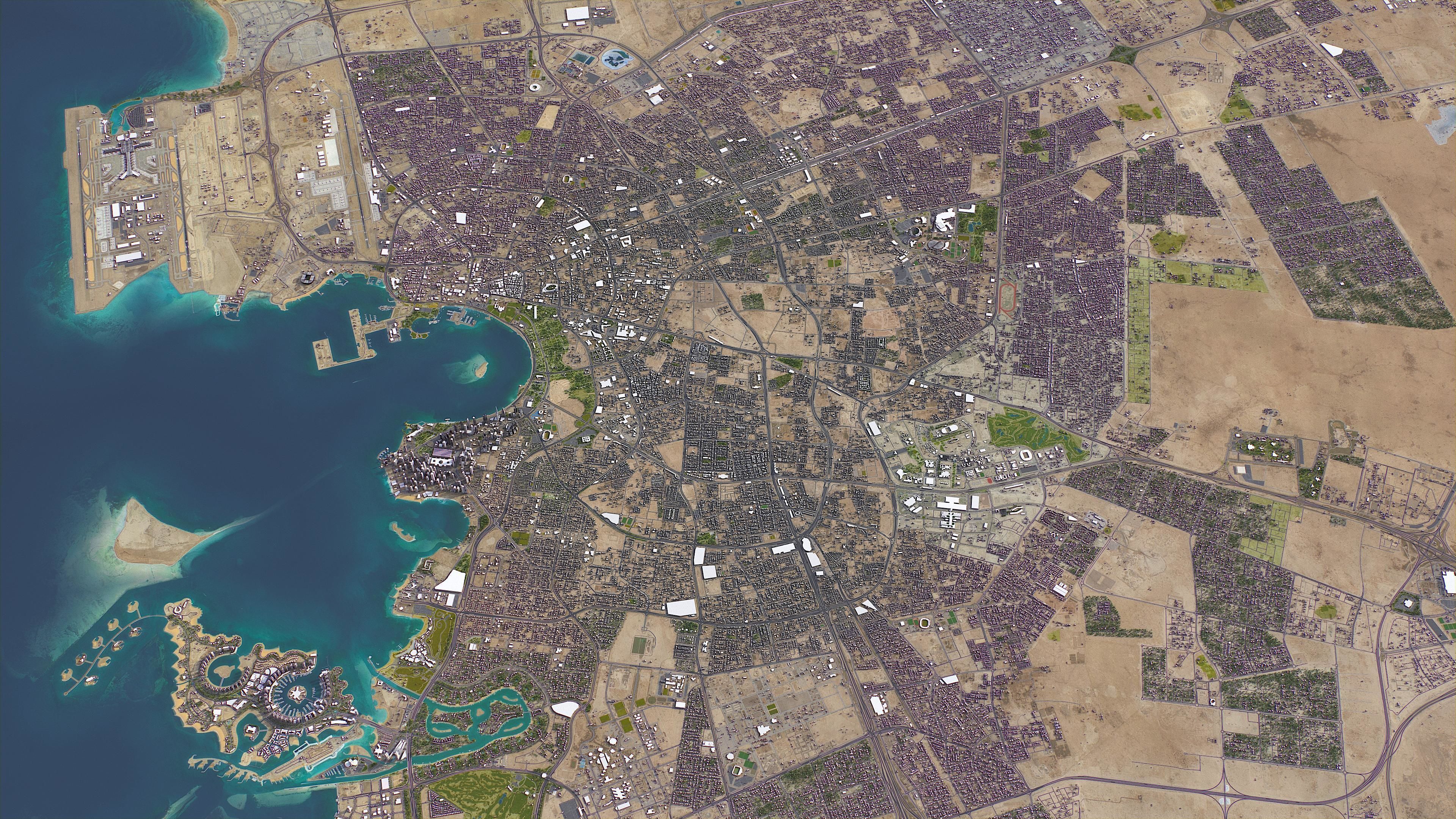 Qatar Low-poly 3D model_19