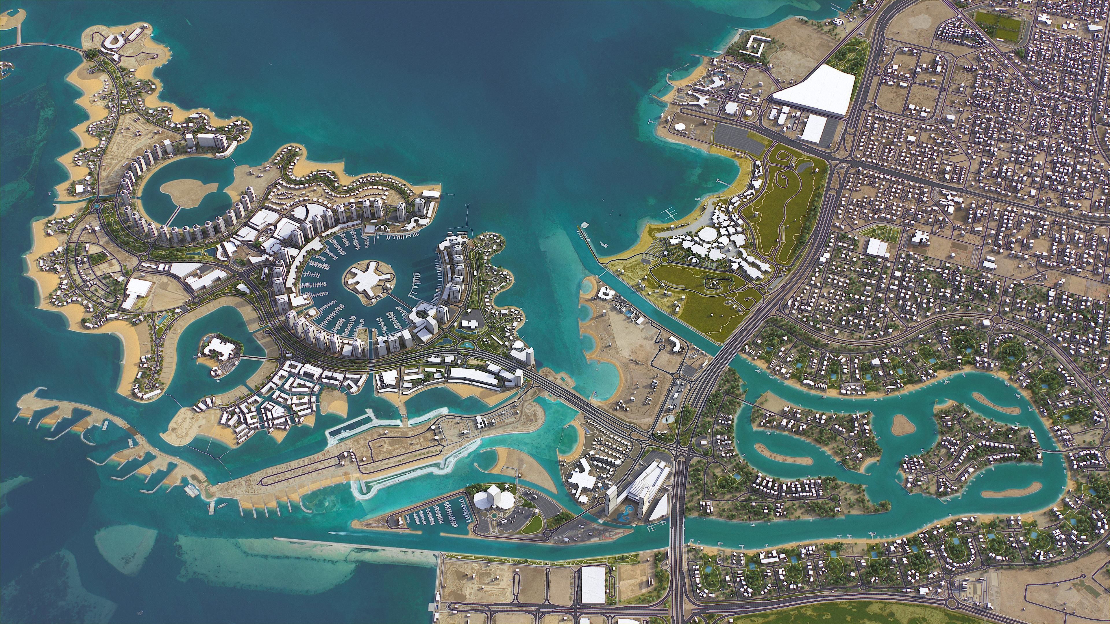 Qatar Low-poly 3D model_11