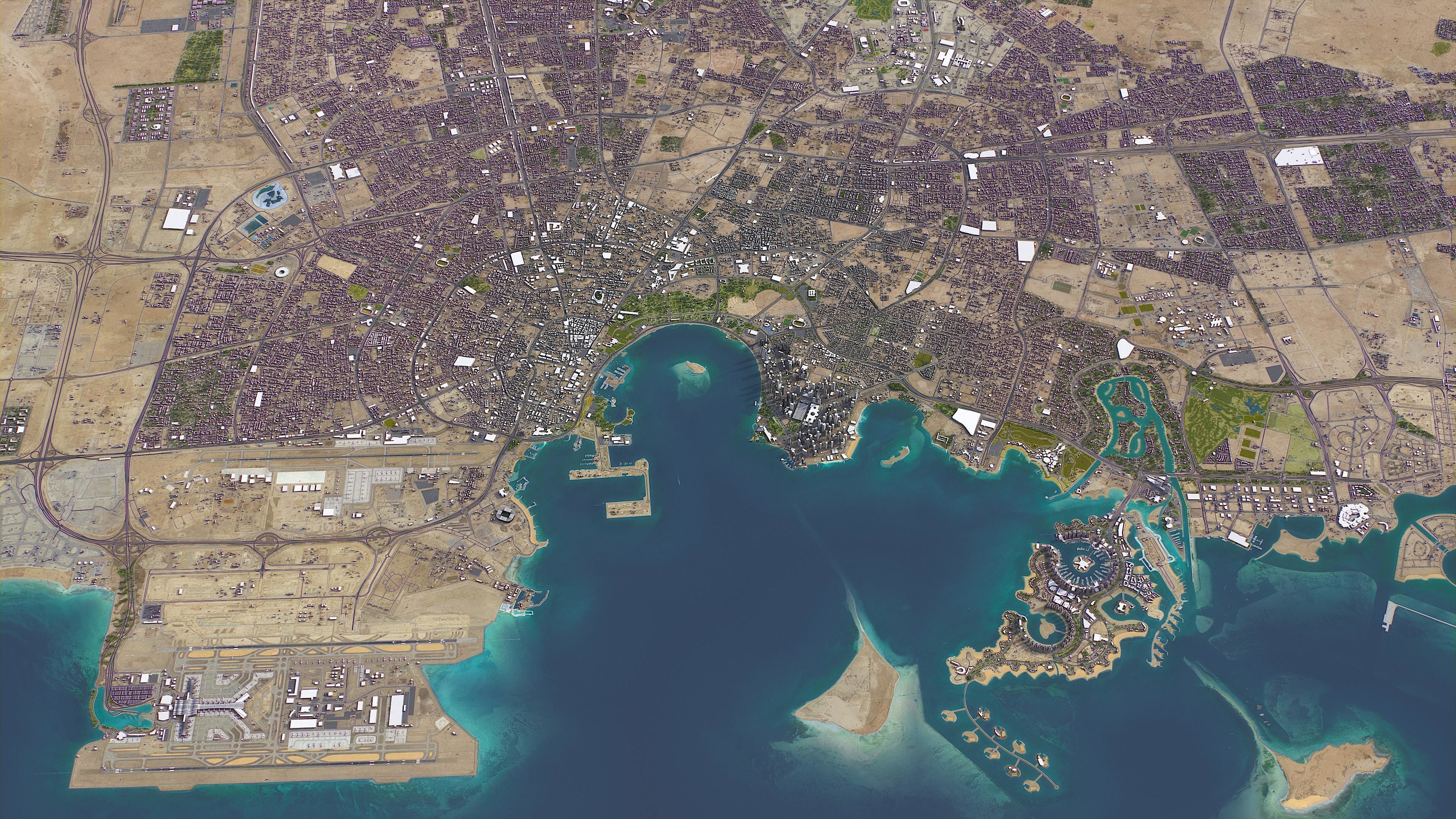 Qatar Low-poly 3D model_15