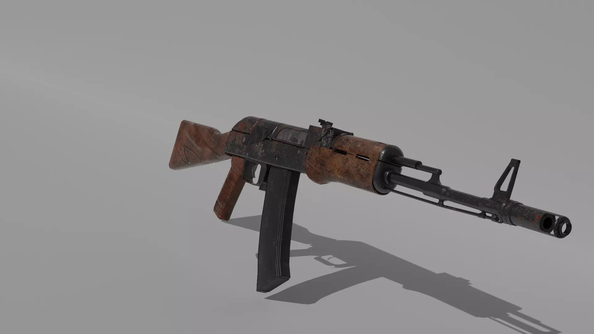 ak74 old worn Free 3D model