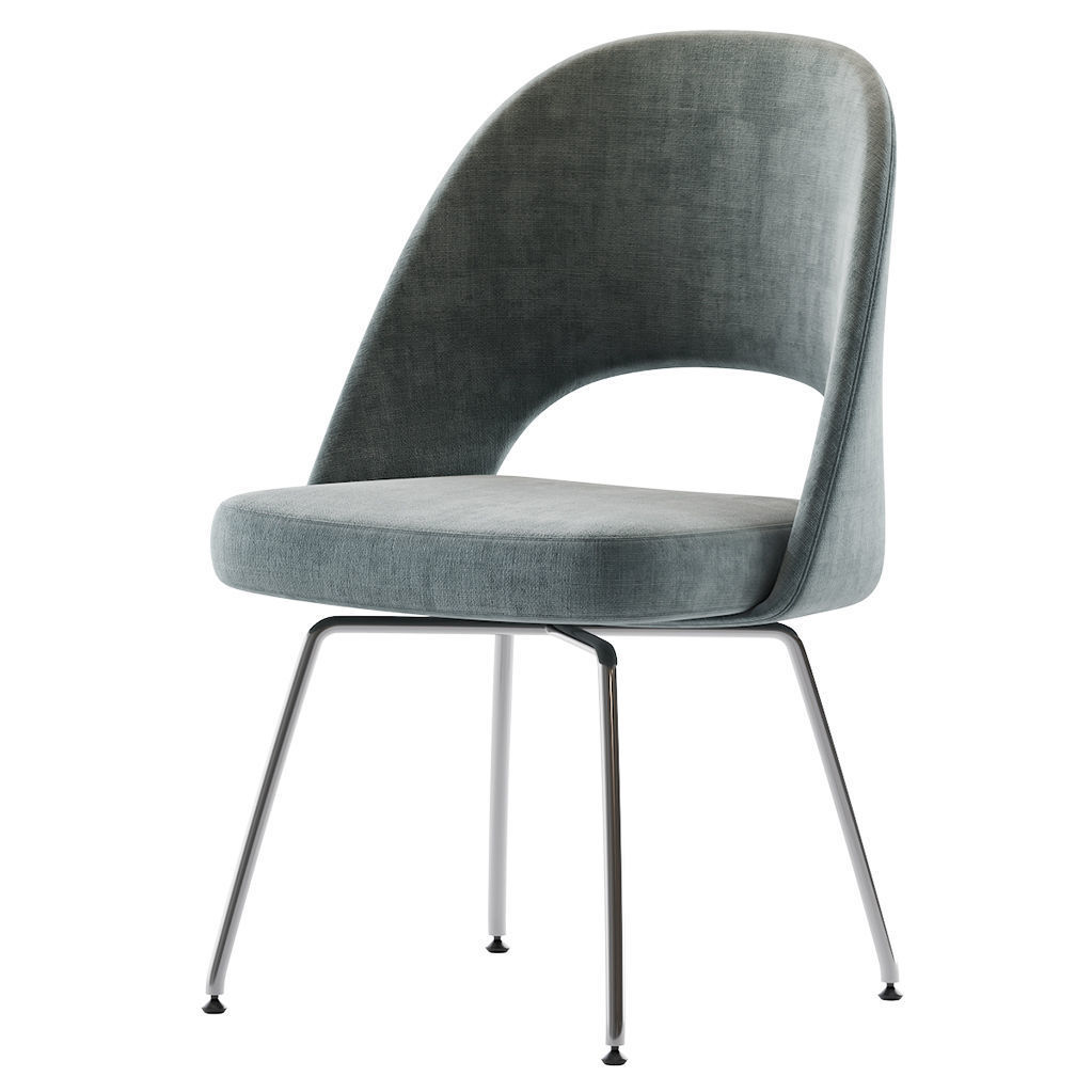 Saarinen Executive Armless Chair Knoll 3D model_1