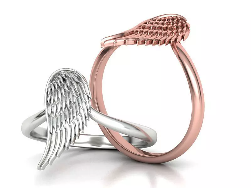 Angel Wing Ring  Wing Fashion Ring 3dmodel 3D print model_0