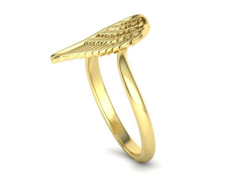 Angel Wing Ring  Wing Fashion Ring 3dmodel 3D print model_22