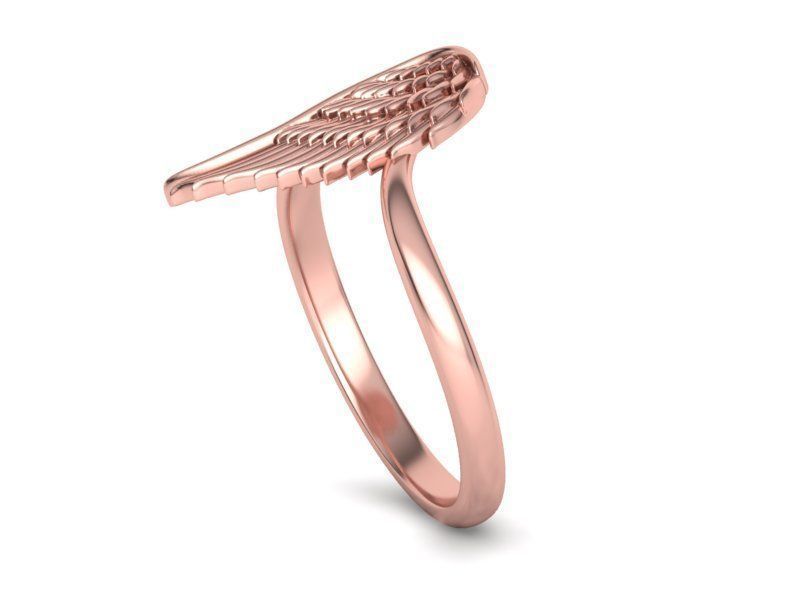 Angel Wing Ring  Wing Fashion Ring 3dmodel 3D print model_20