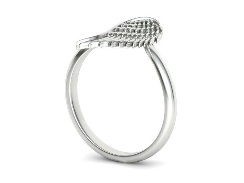 Angel Wing Ring  Wing Fashion Ring 3dmodel 3D print model_6
