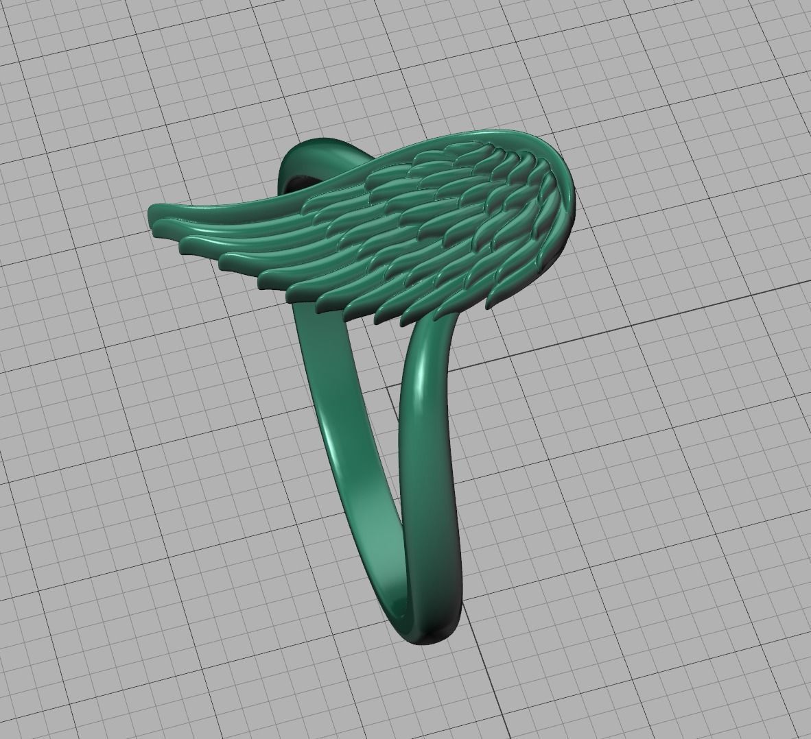 Angel Wing Ring  Wing Fashion Ring 3dmodel 3D print model_13