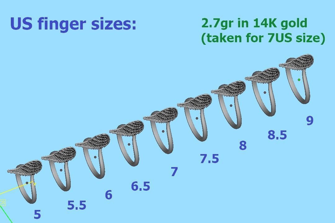 Angel Wing Ring  Wing Fashion Ring 3dmodel 3D print model_9