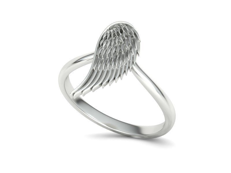 Angel Wing Ring  Wing Fashion Ring 3dmodel 3D print model_18