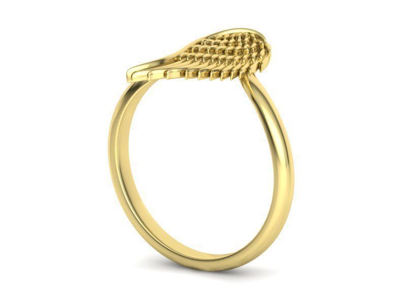 Angel Wing Ring  Wing Fashion Ring 3dmodel 3D print model_7