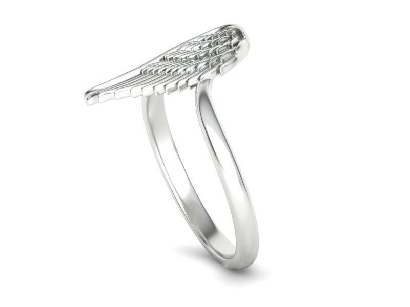 Angel Wing Ring  Wing Fashion Ring 3dmodel 3D print model_21