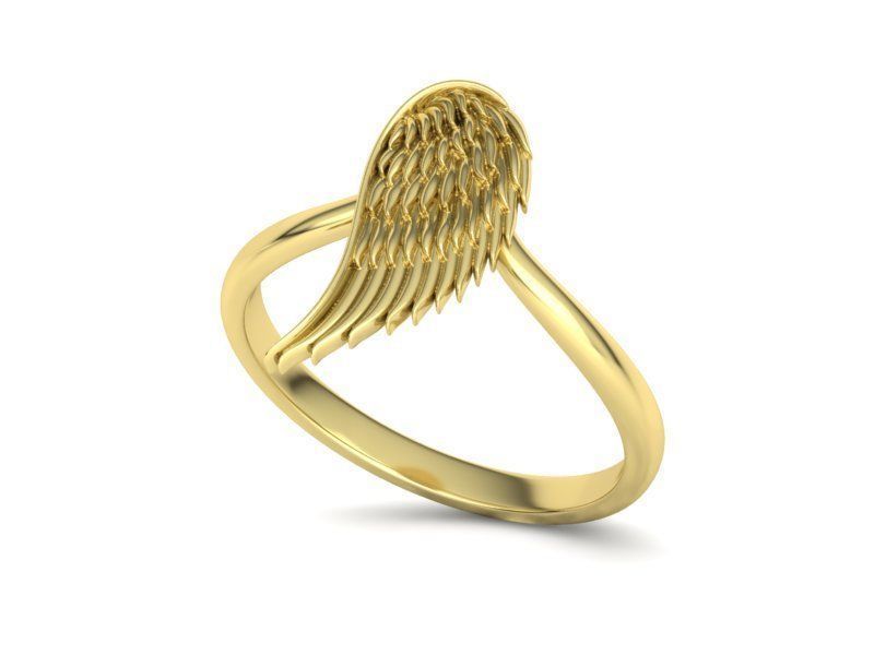 Angel Wing Ring  Wing Fashion Ring 3dmodel 3D print model_19