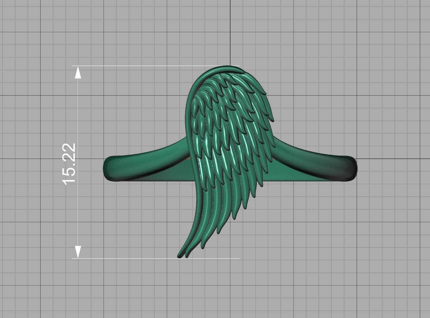 Angel Wing Ring  Wing Fashion Ring 3dmodel 3D print model_10