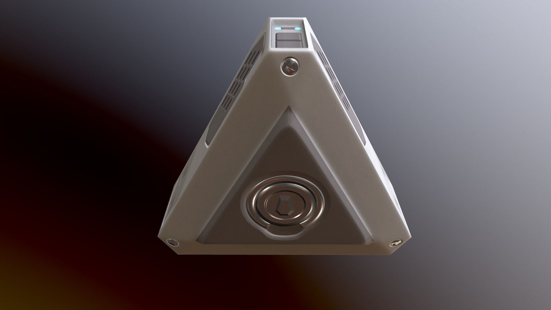 Sci-fi box Low-poly 3D model_6