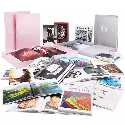 Book Set 3 beatles deluxe box Low-poly 3D model