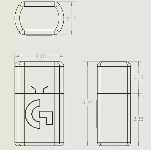 WIRELESS MOUSE CASE 3D print model