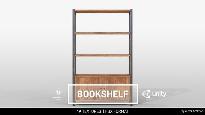 Vasagle Bookshelf Low-poly 3D model