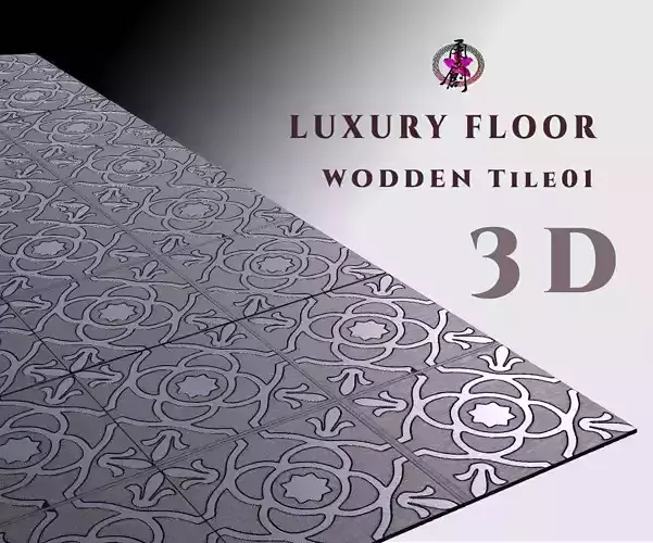 Luxury Floor - Wooden Tiles 01 Low-poly 3D model