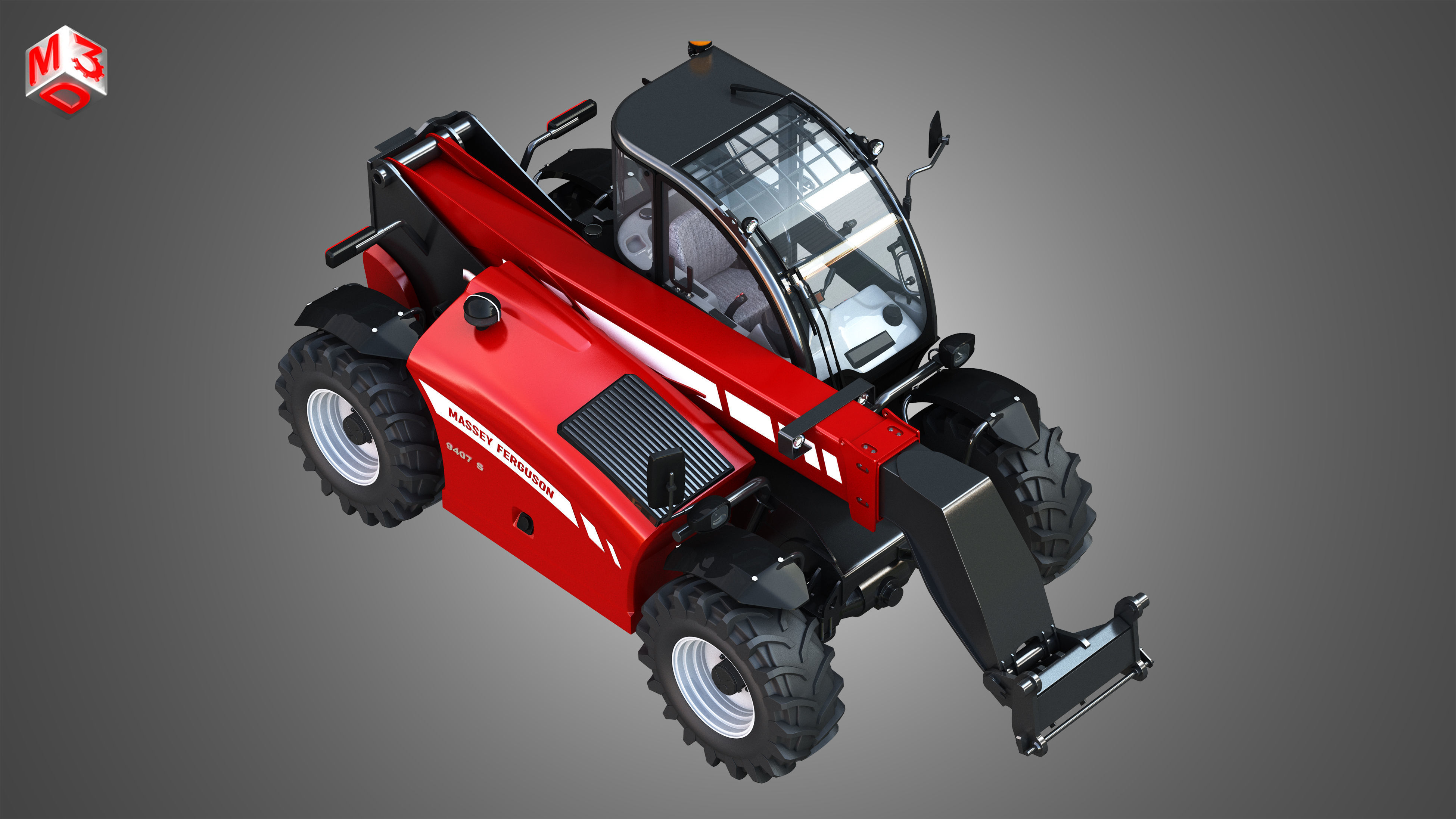 Massey Ferguson Telehandler - 9407S 3D model_8