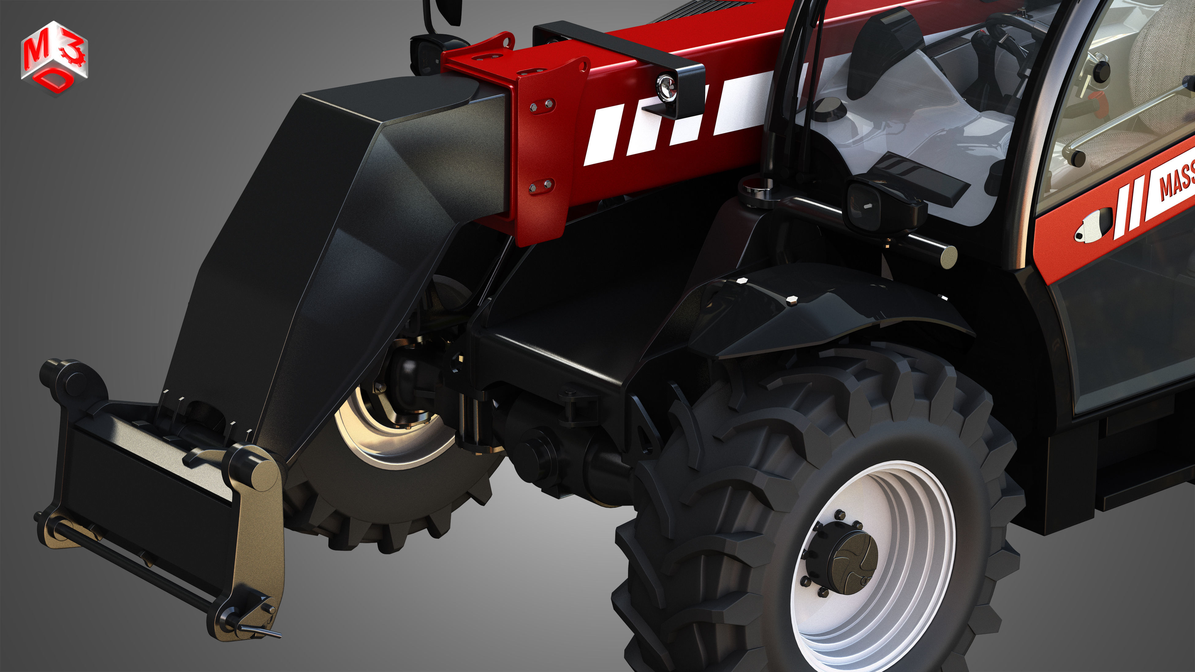 Massey Ferguson Telehandler - 9407S 3D model_12