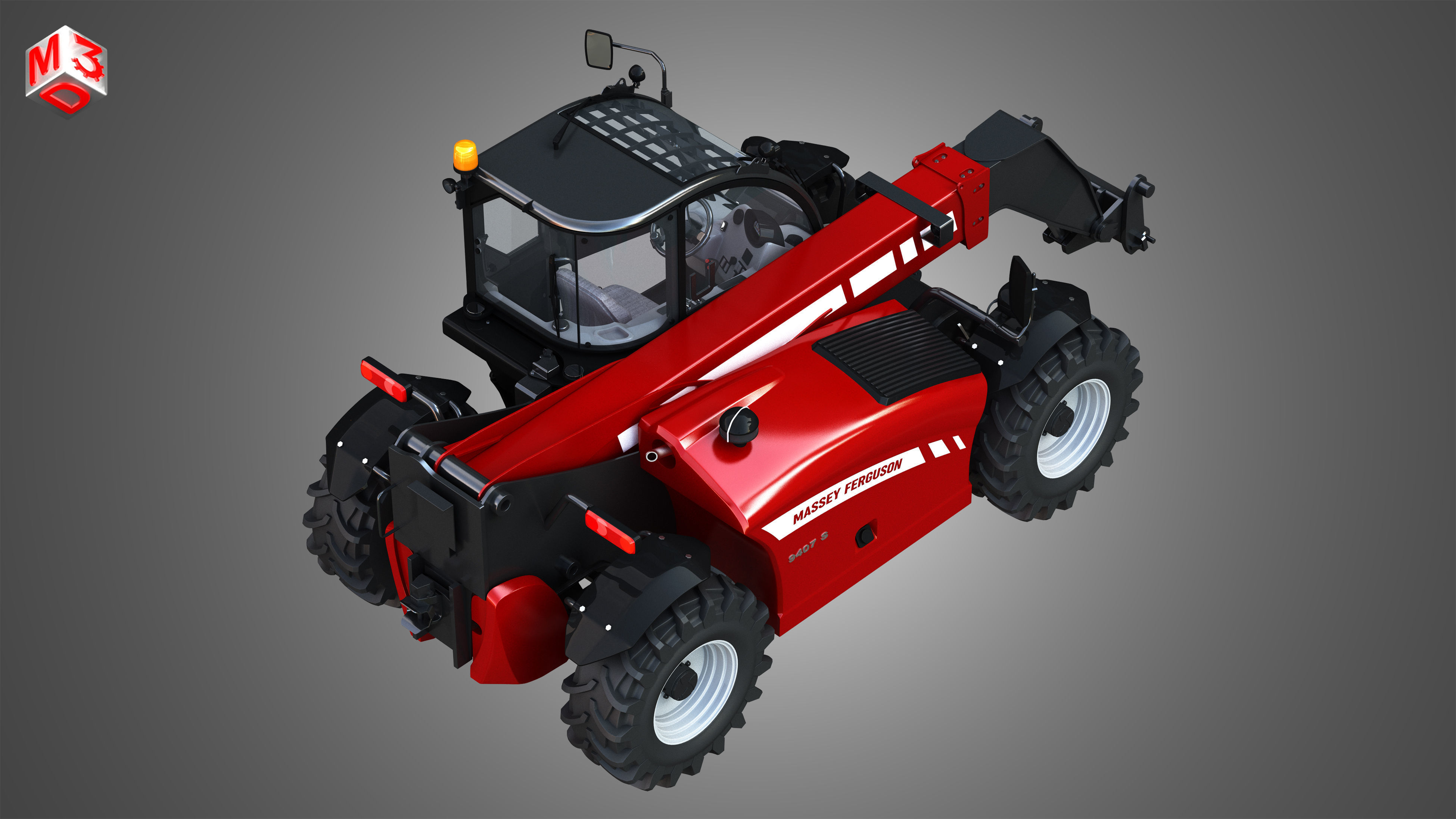 Massey Ferguson Telehandler - 9407S 3D model_7