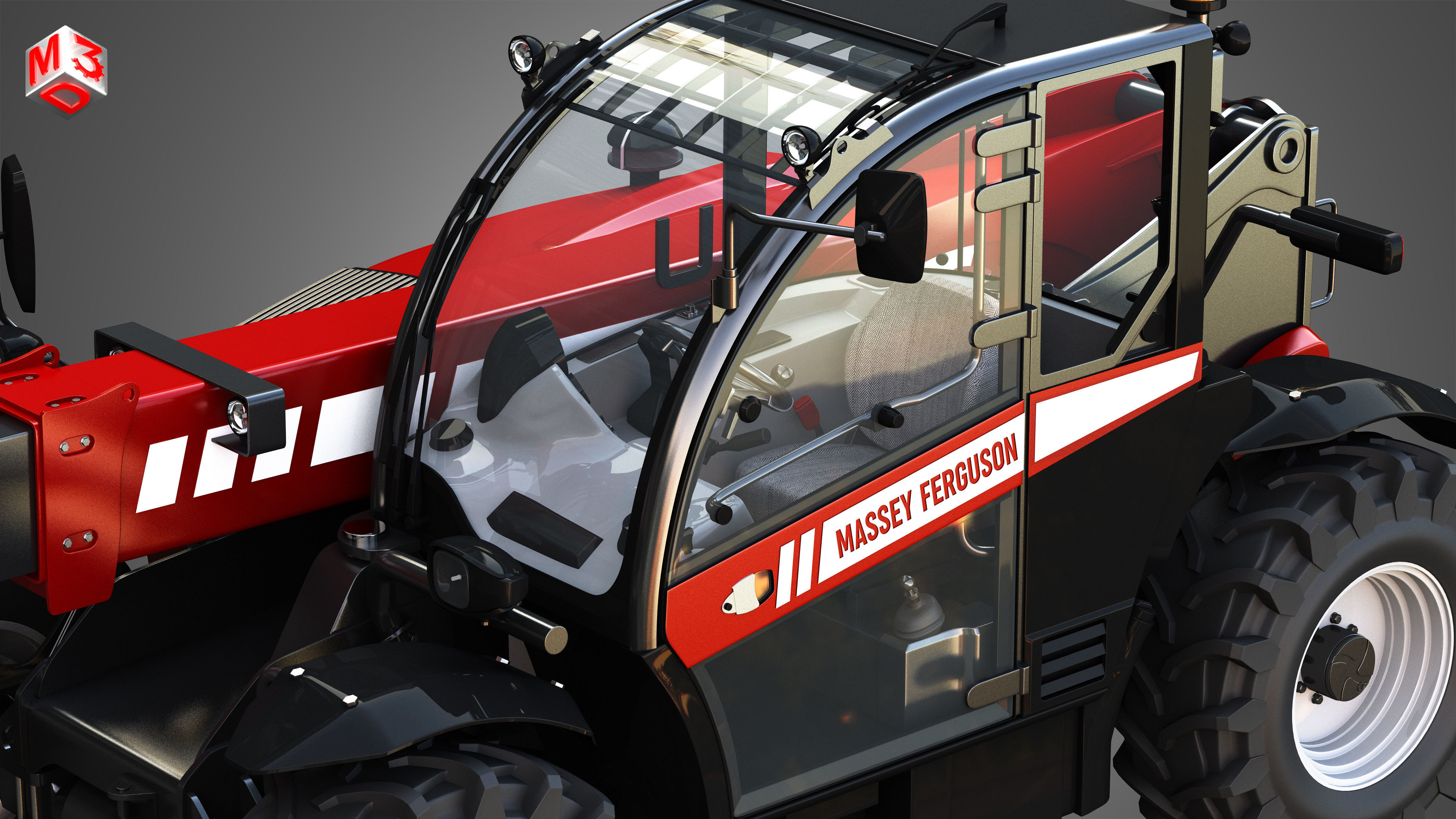 Massey Ferguson Telehandler - 9407S 3D model_11