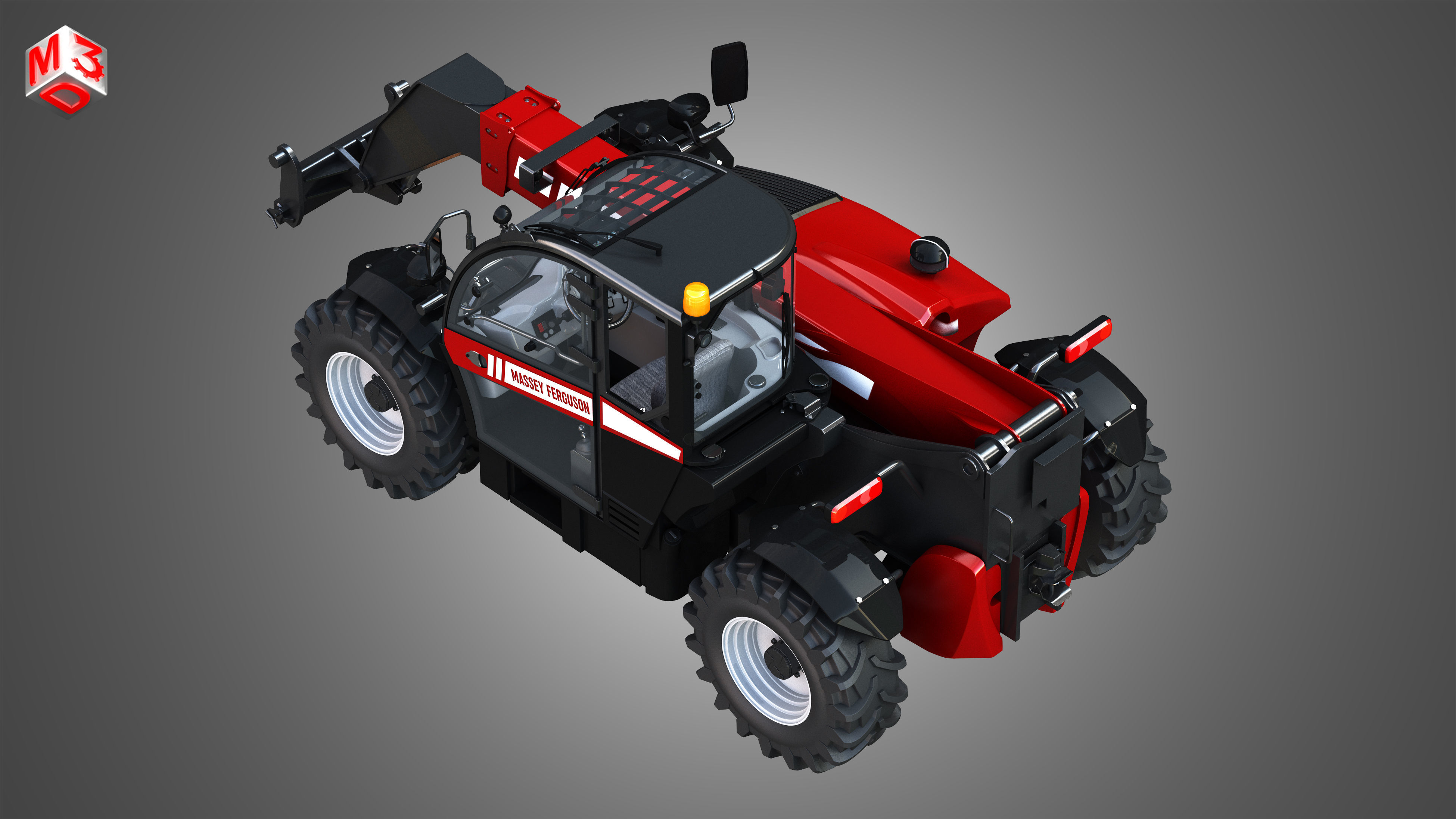 Massey Ferguson Telehandler - 9407S 3D model_9