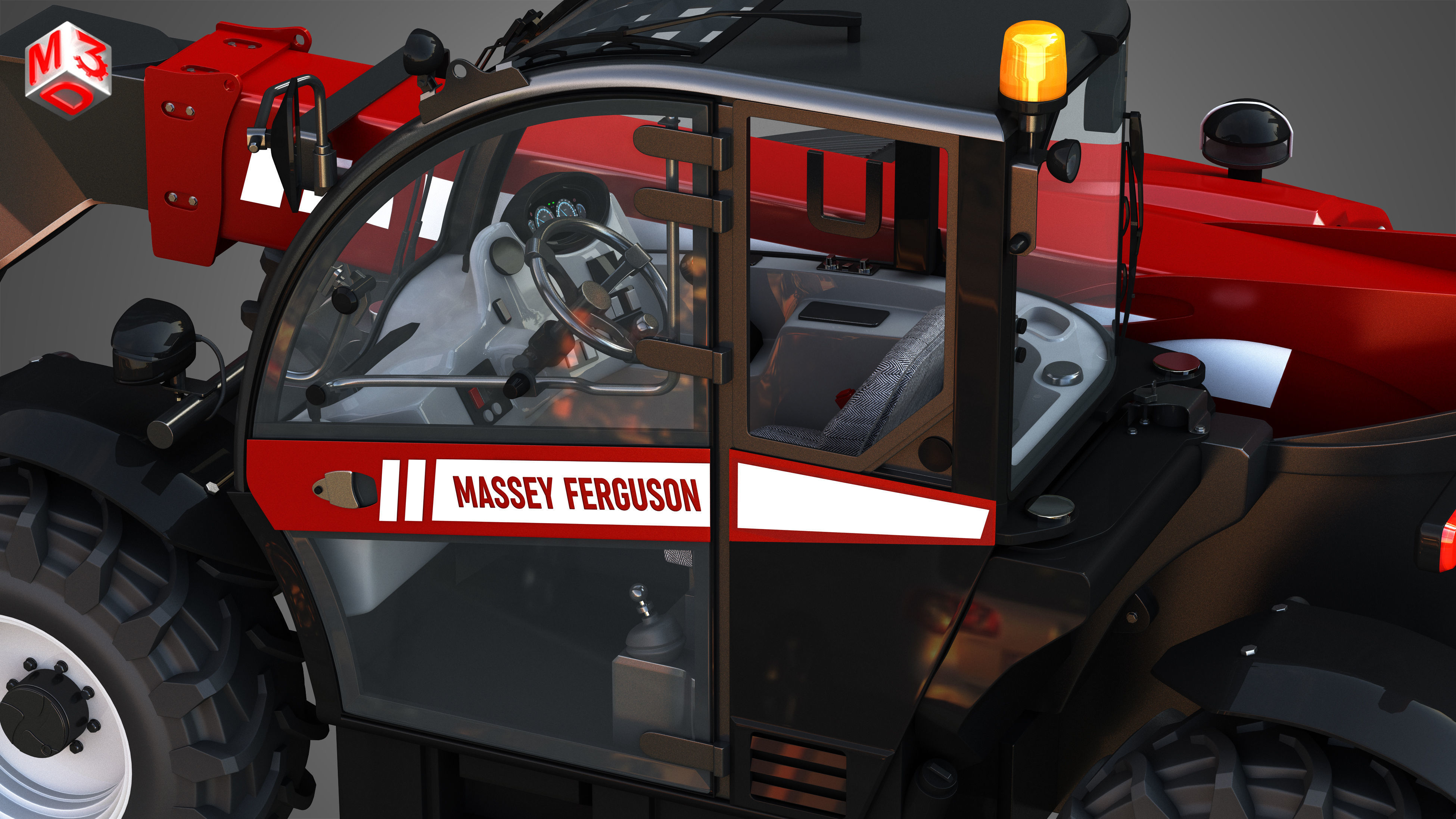 Massey Ferguson Telehandler - 9407S 3D model_10