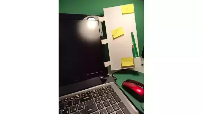 3D Printable MONITOR MEMO BOARD OFFICE DESKTOP ORGANIZER