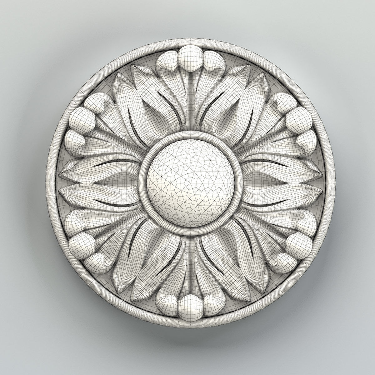 Round rosette 033 3D model_5