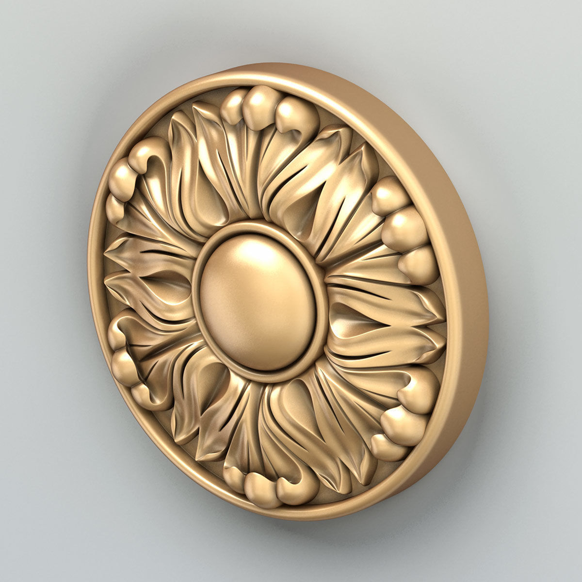 Round rosette 033 3D model_2