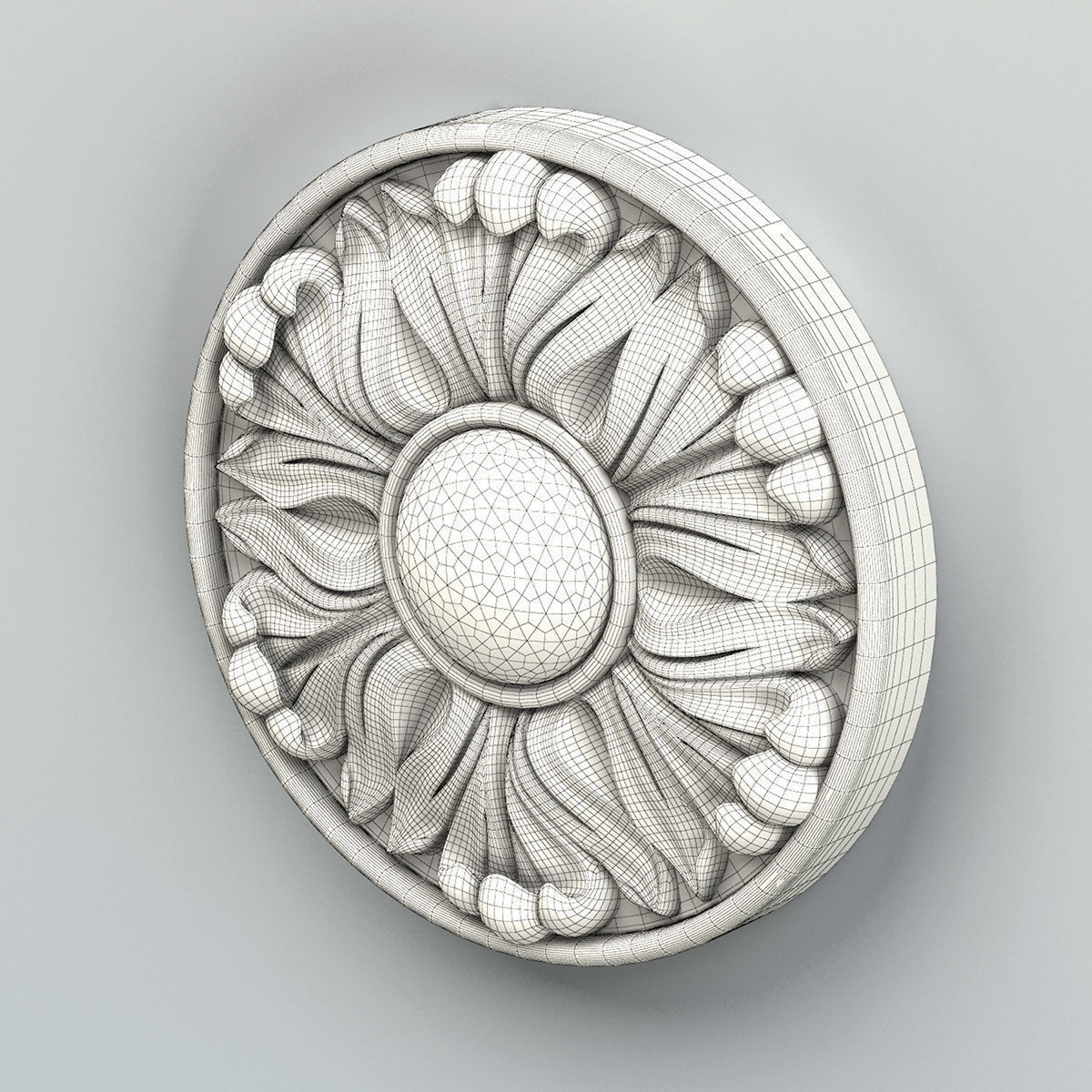 Round rosette 033 3D model_7