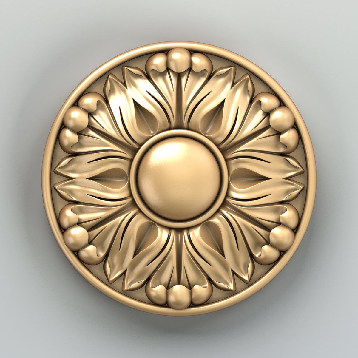 Round rosette 033 3D model_1