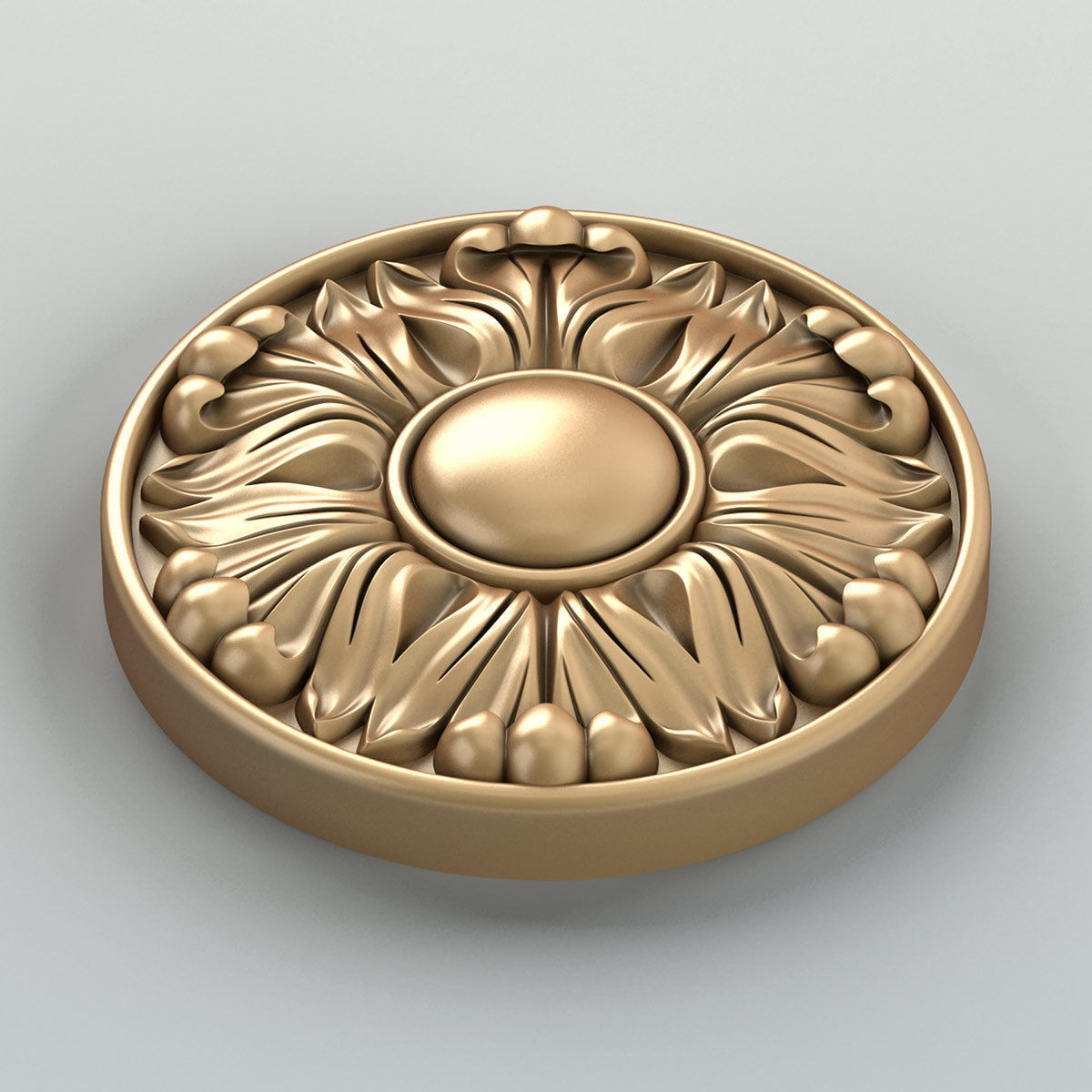 Round rosette 033 3D model_3
