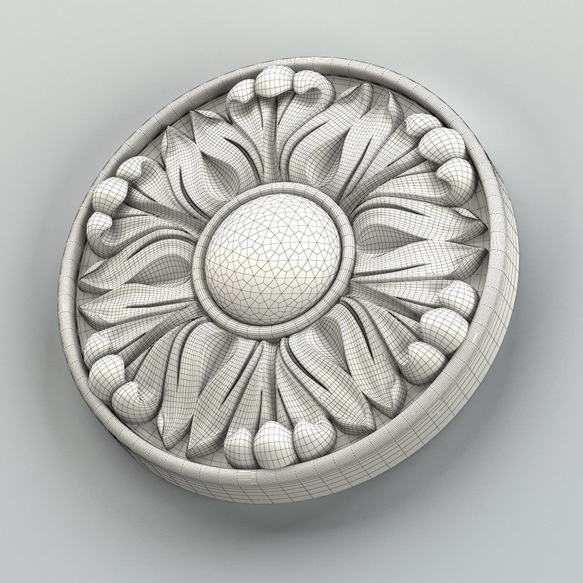 Round rosette 033 3D model_6