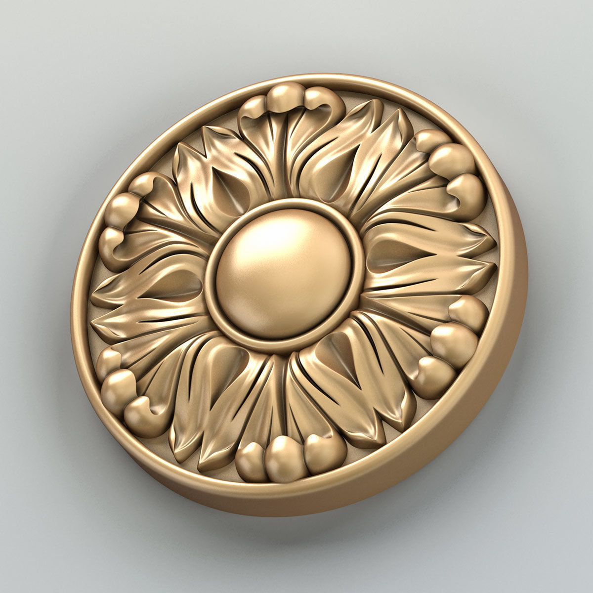 Round rosette 033 3D model_4