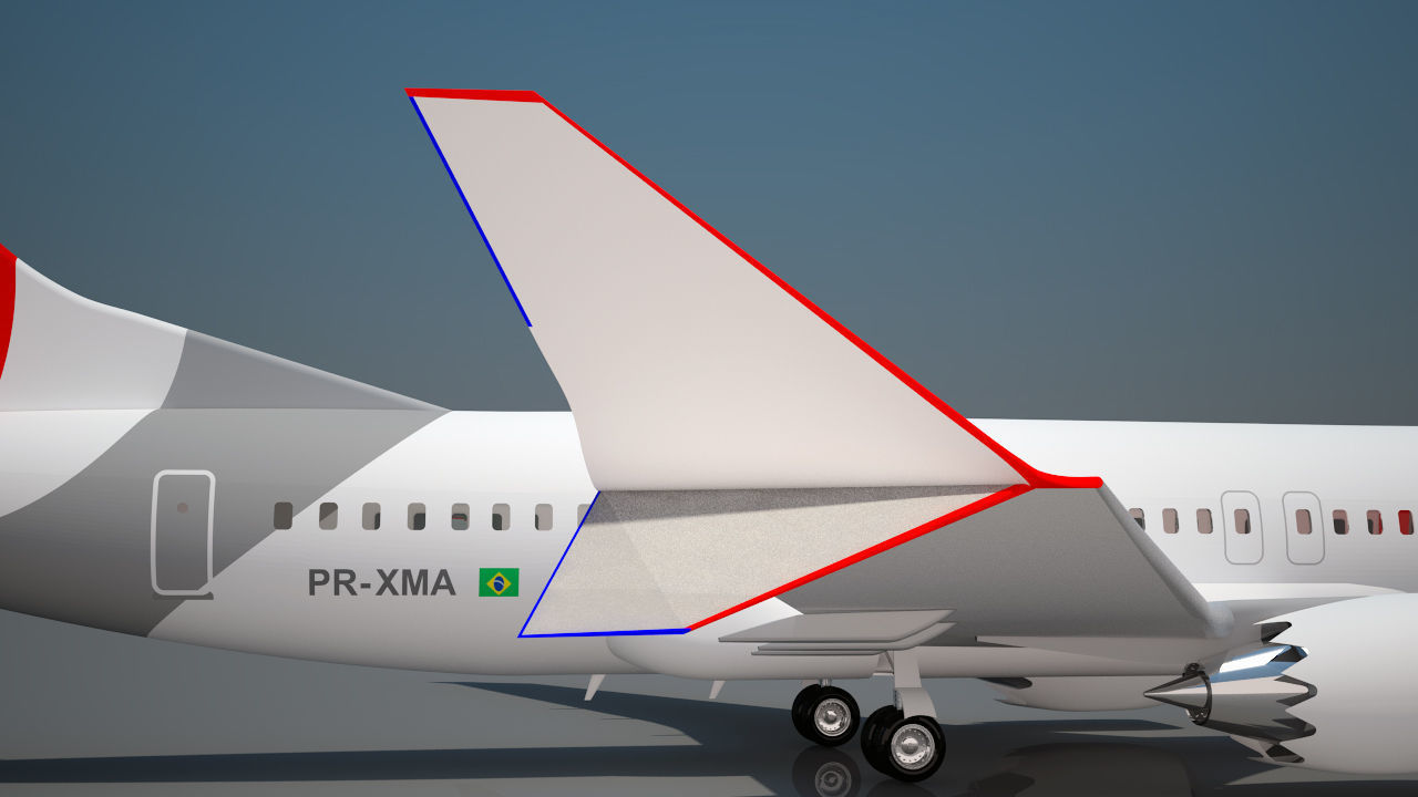 Gol airlines Boeing 737 max 8 3D model_3