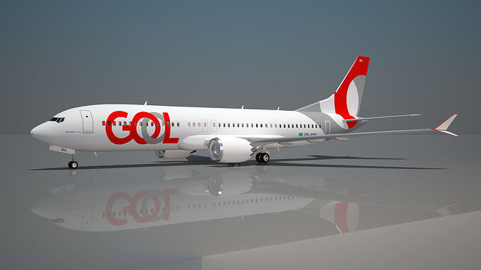 Gol airlines Boeing 737 max 8 3D model