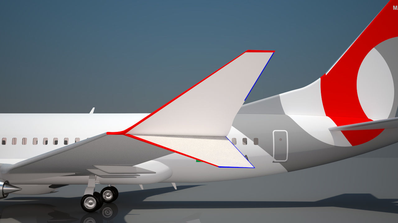 Gol airlines Boeing 737 max 8 3D model_2