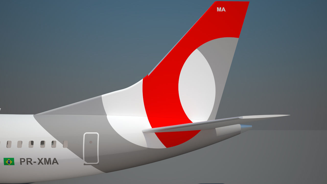 Gol airlines Boeing 737 max 8 3D model_5
