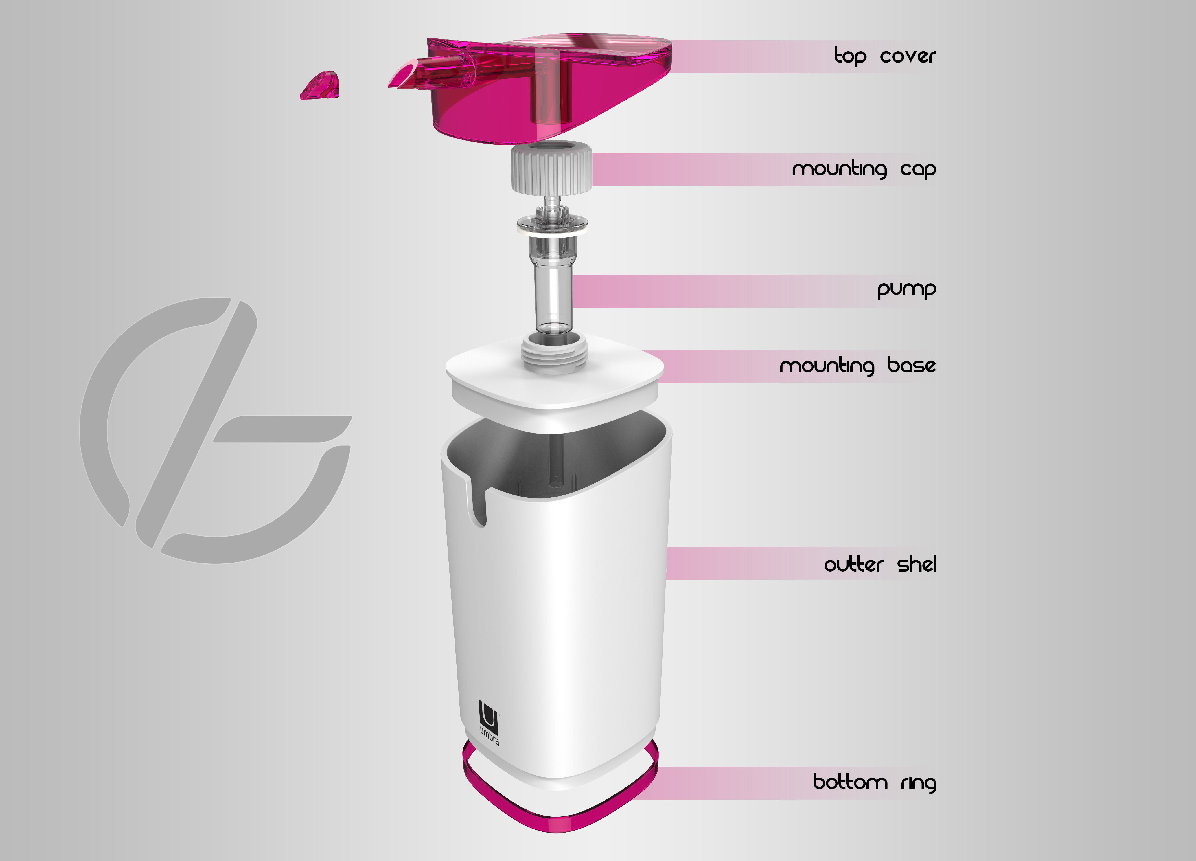 The Umbra Tower Soap Dispenser 3D print model_1